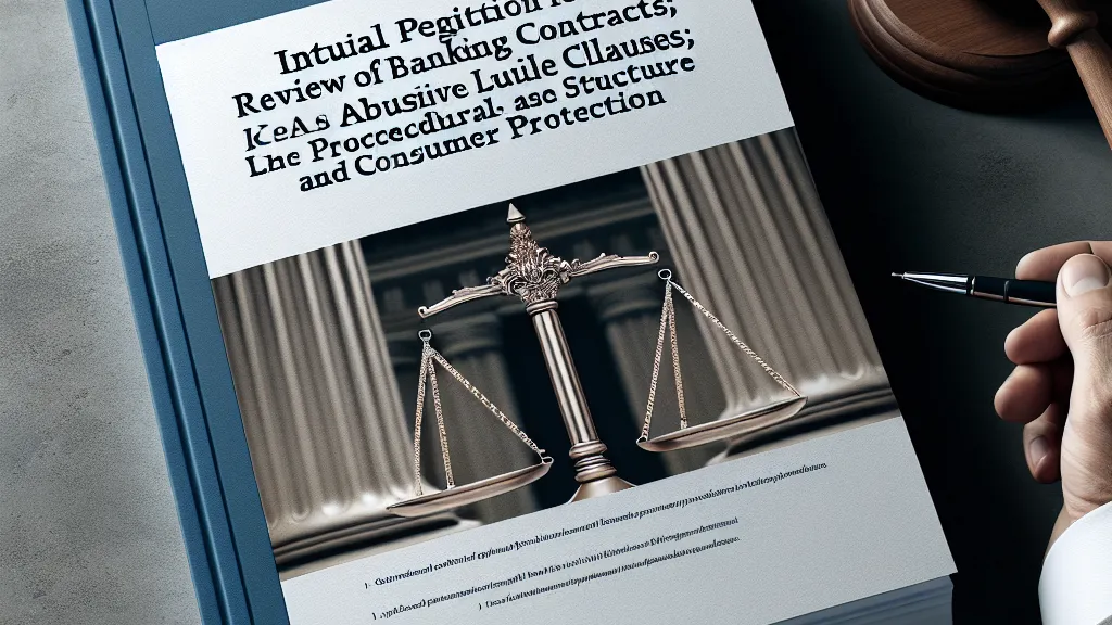 Petição Inicial para Revisão de Contratos Bancários com Cláusulas Abusivas: Fundamentos Jurídicos, Estrutura Processual e Proteção do Consumidor