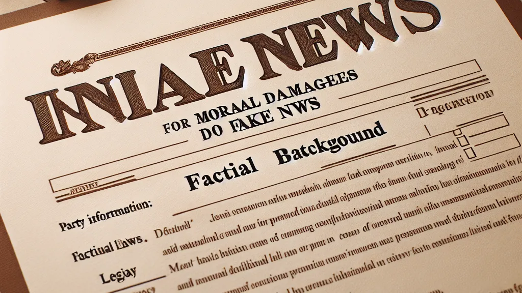 Modelo de Petição Inicial para Indenização por Danos Morais decorrentes de Fake News