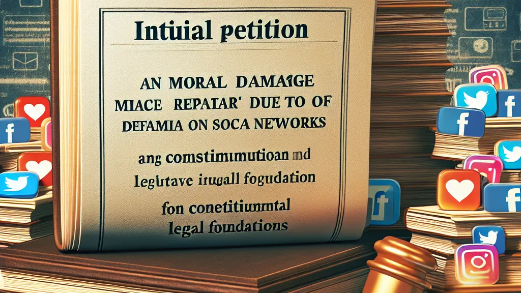 Petição Inicial para Reparação de Danos Morais por Difamação em Redes Sociais: Fundamentação Constitucional e Legal